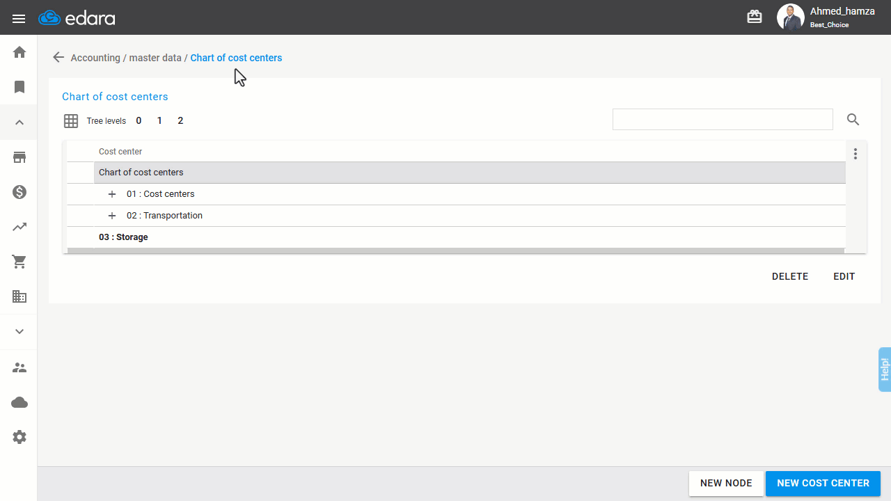 2. Creating an Individual Cost Center — Click “Save”.