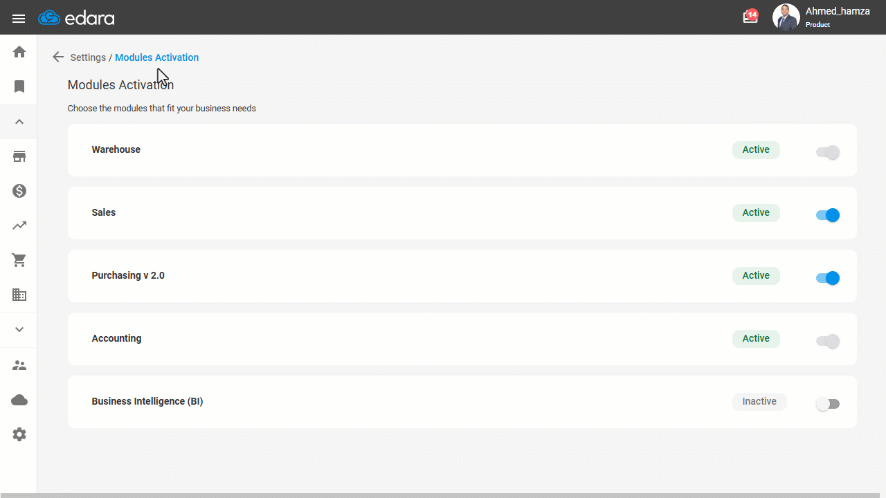 Activating the Business Intelligence Module — Click on “Got it”.