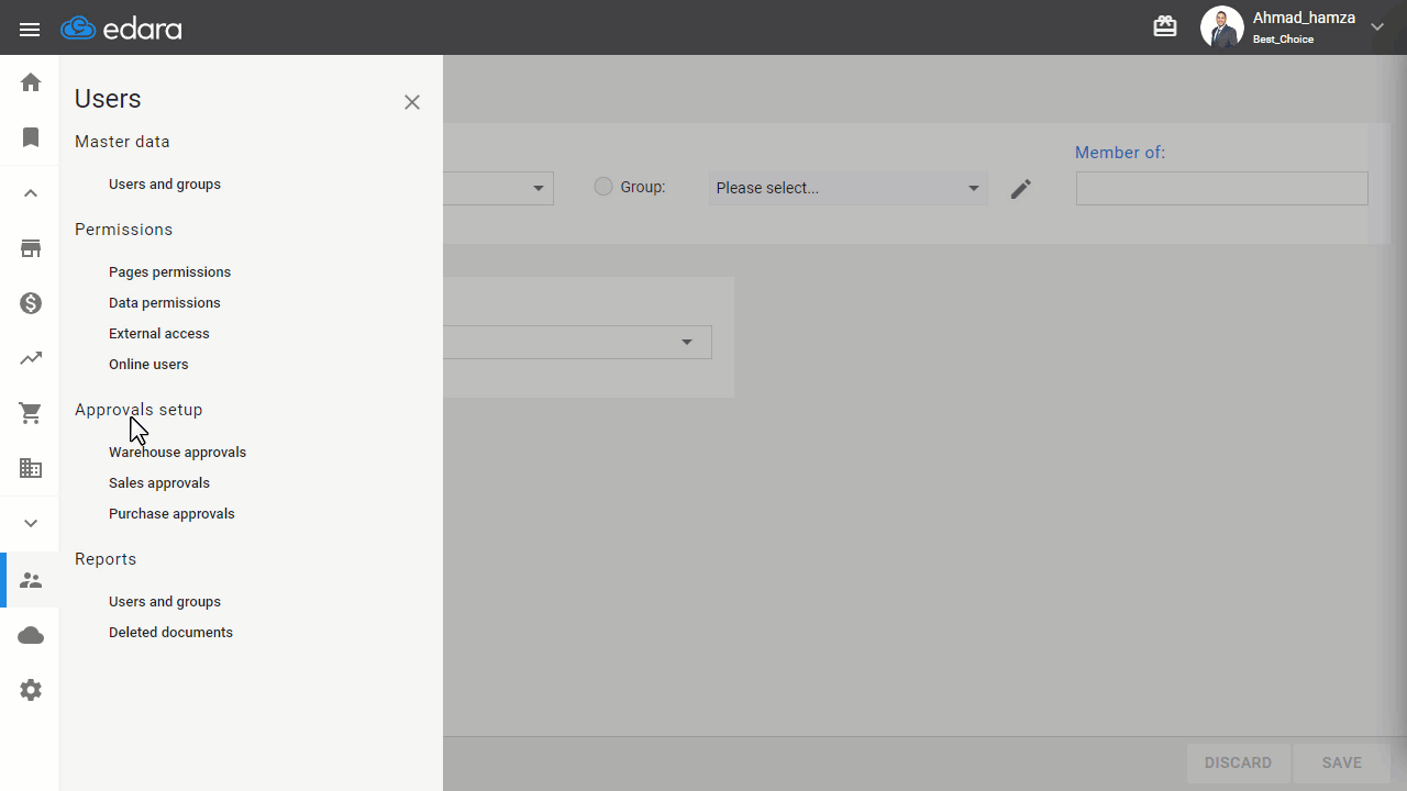 Granting Approval Permission for Sales Orders — Click on “Save”.