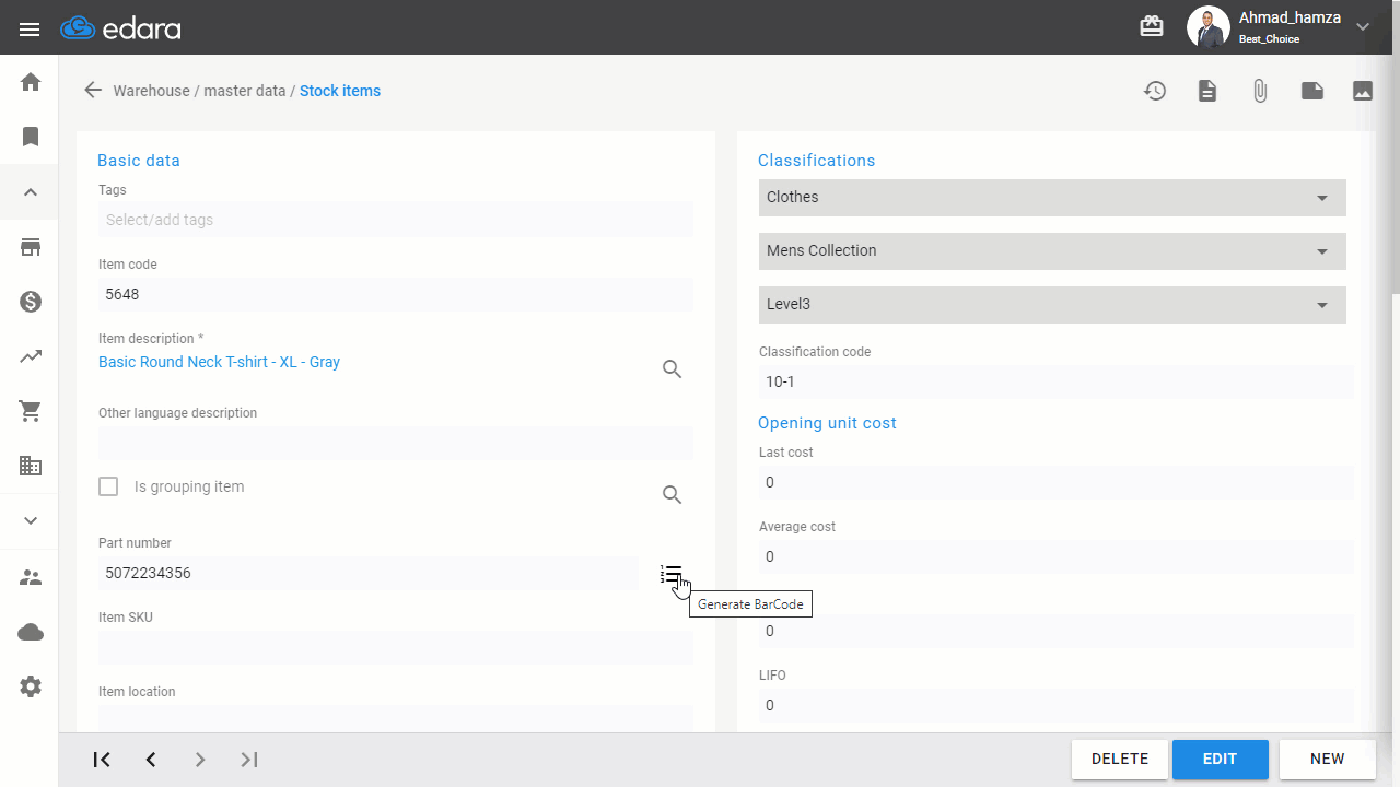 Controlling Barcode Font Size During Printing — Click "Save"