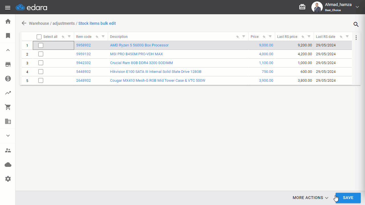 Adjusting Selling Prices Based on Last receive Supplies Data — The current selling price, the latest stock arrival price…