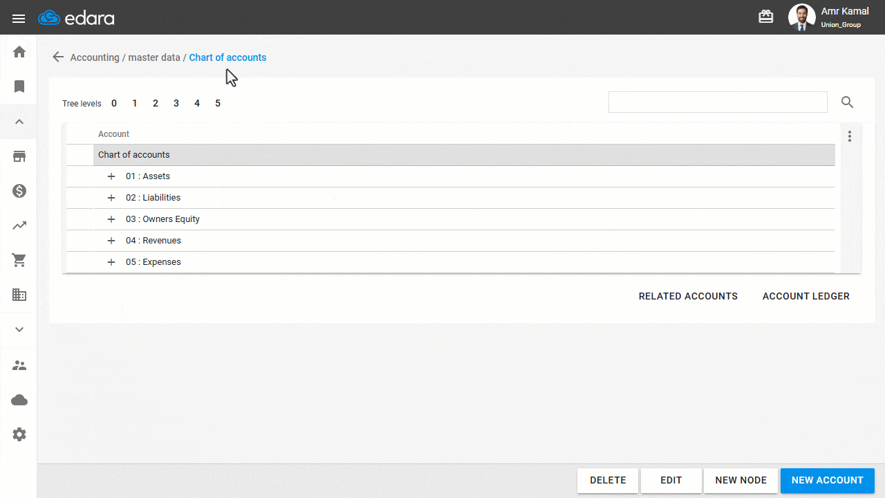 Creating Accounts Group — Click on "Save".