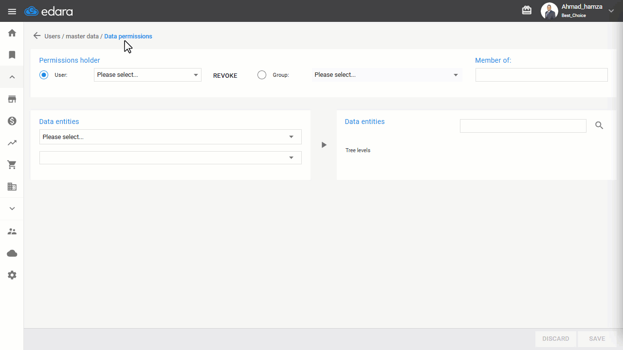 Granting Data Permissions — Click "Save".