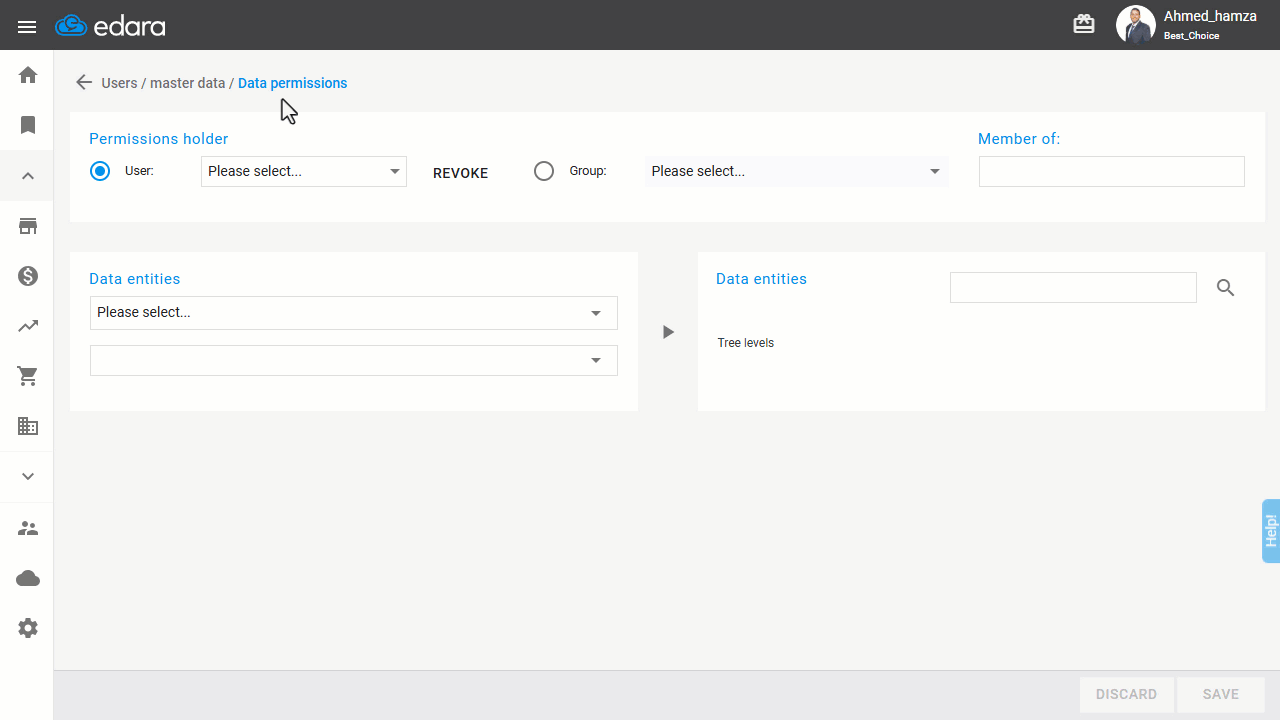 Granting a Warehouse Access Permission — Click on "Save".