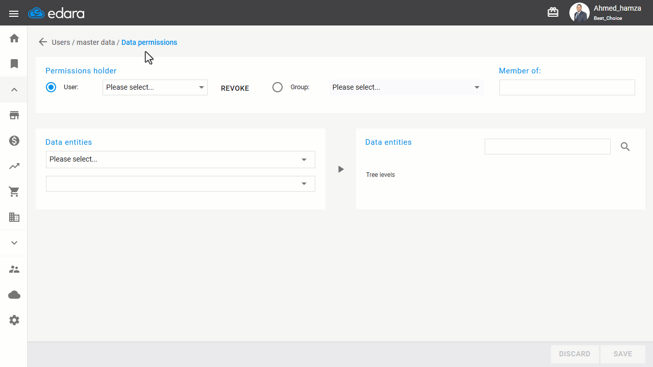 Granting Access Permission to a Cash Account — Click on "Save".