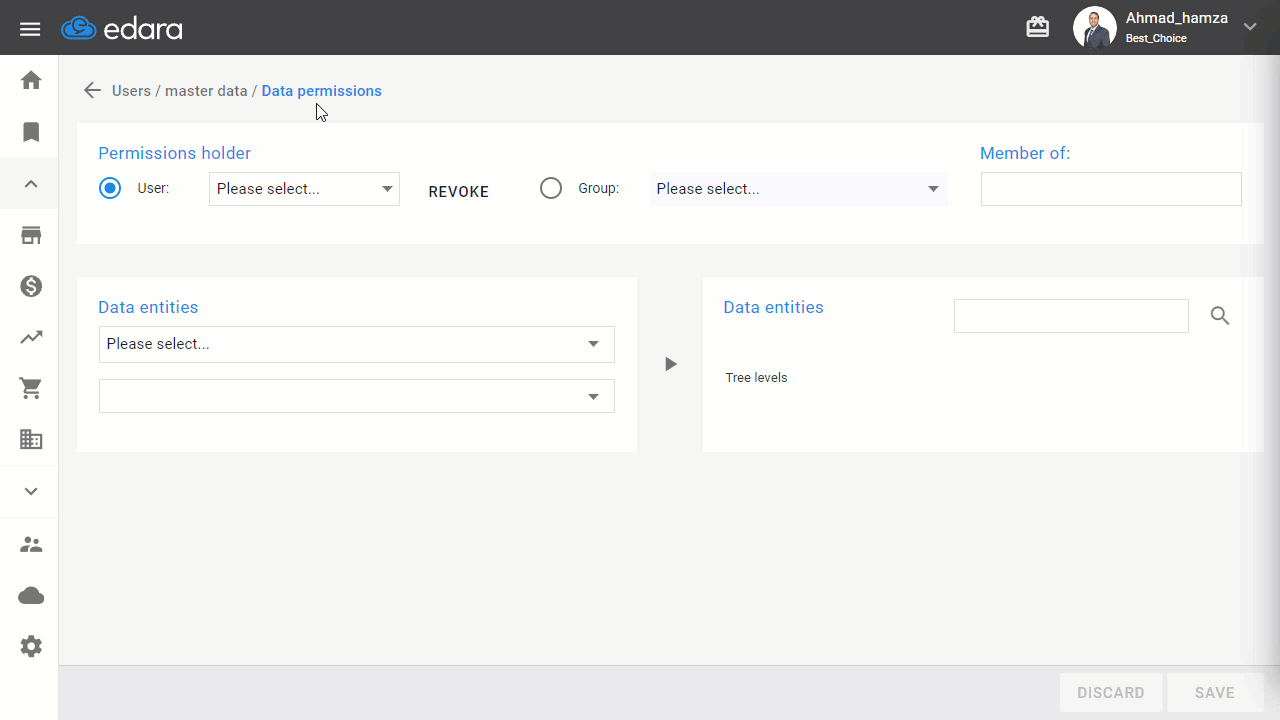 Granting Permission on Stock item classifications — Click "Save"