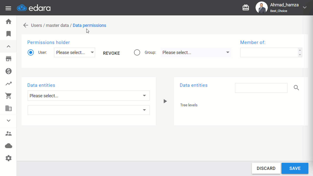 Granting Access to Service Items — Click "Save"