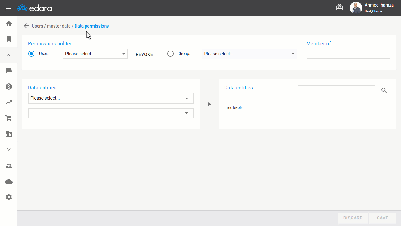 Granting/Revoking Permission for Notes Receivable Accounts — Click on “Save”.