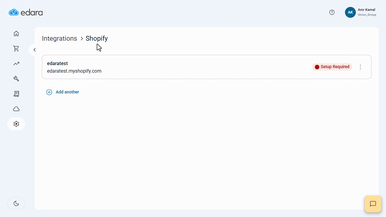 Integration Between Edara and Shopify — If you want to revoke the Integration Edara for a store, go to the Shopify stores…