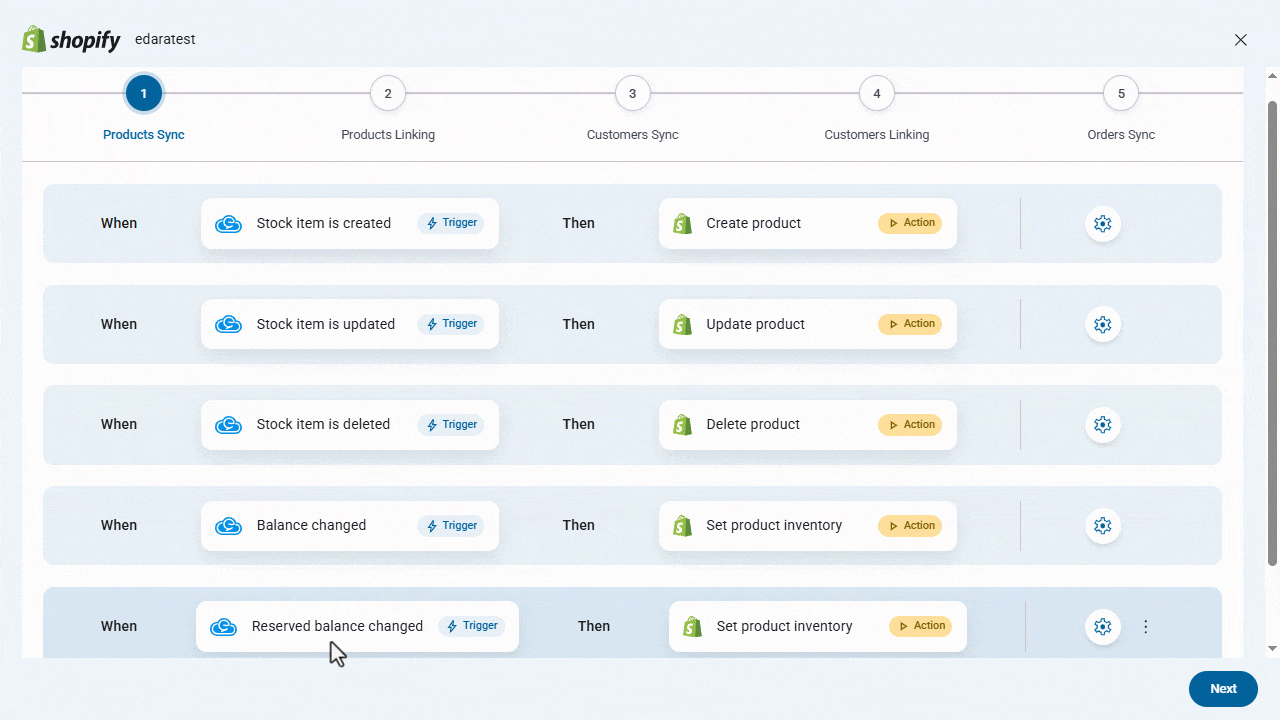 5. When the reserved balance changes in “Edara”, the product inventory is updated in “Shopify” — Click on “Save”.