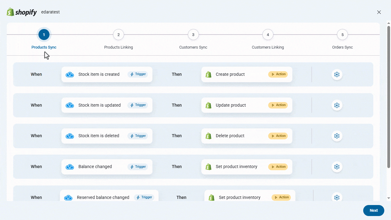 5. When the reserved balance changes in “Edara”, the product inventory is updated in “Shopify” — Click on “Add”.