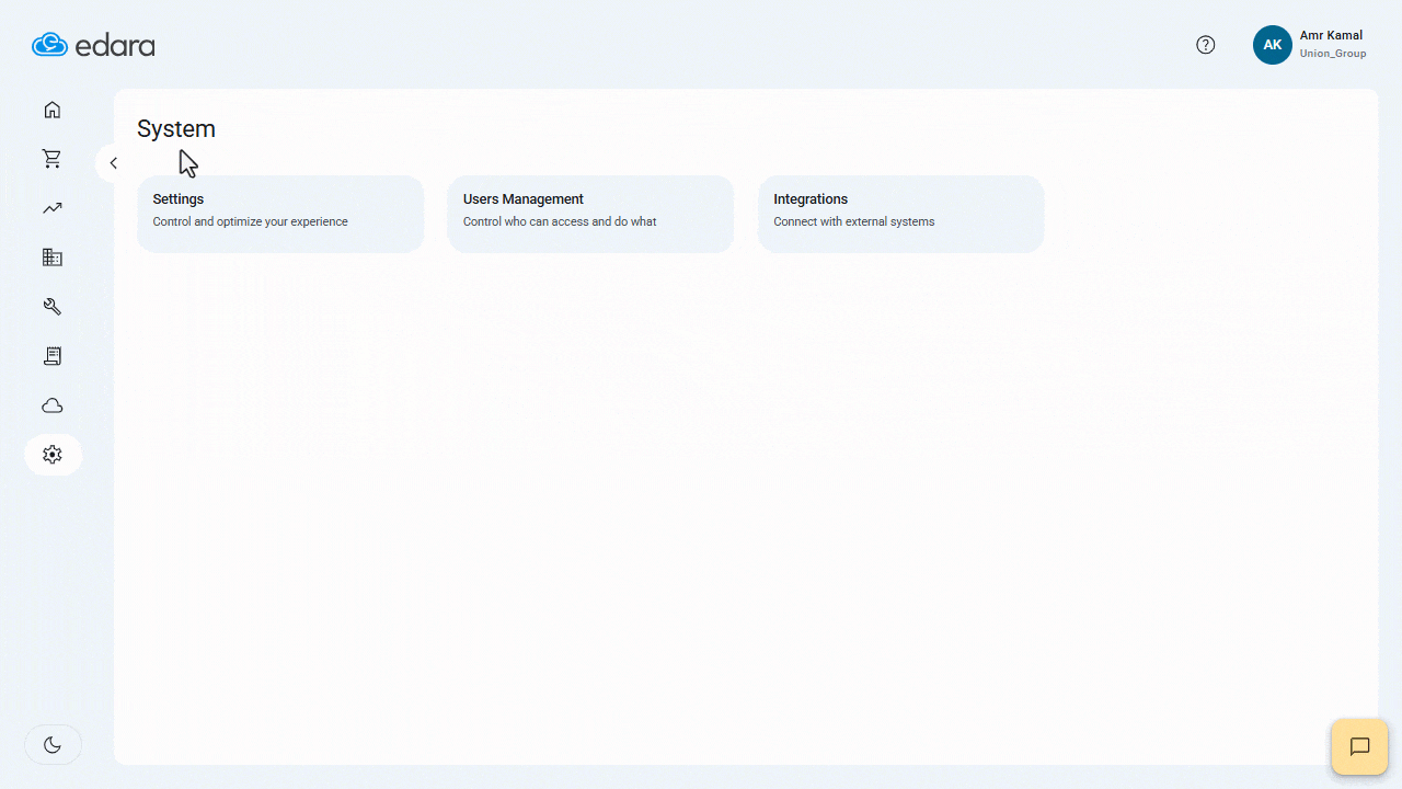 Editing the Integration Settings between “Edara” and “Shopify” — Click on “Save” after completing the changes.