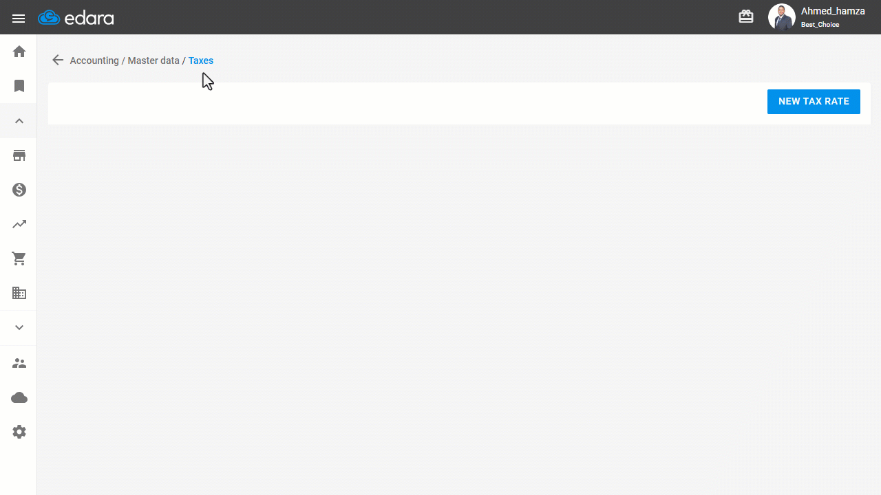Creating a VAT Rate on Sales Only — Click on “Save”.