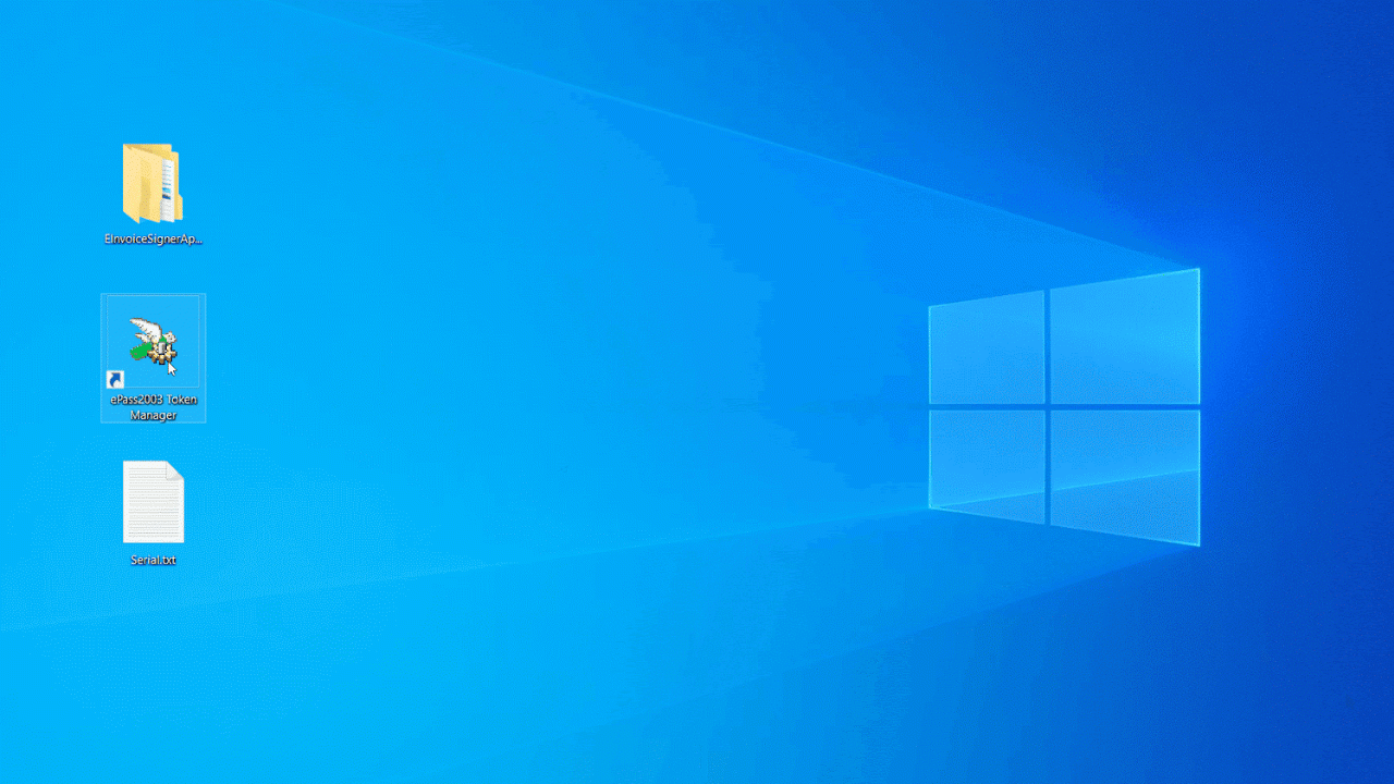 1- Accessing the Electronic Signature/Stamp Settings File – Windows — Paste the serial number into any external file.