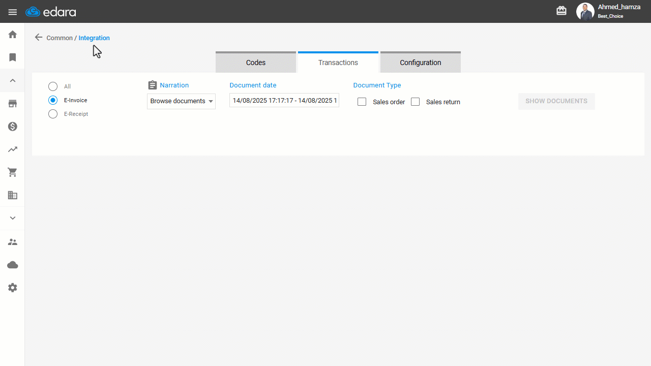 3- Configuring the Signature Settings in "Edara" — You can now test the sending process.