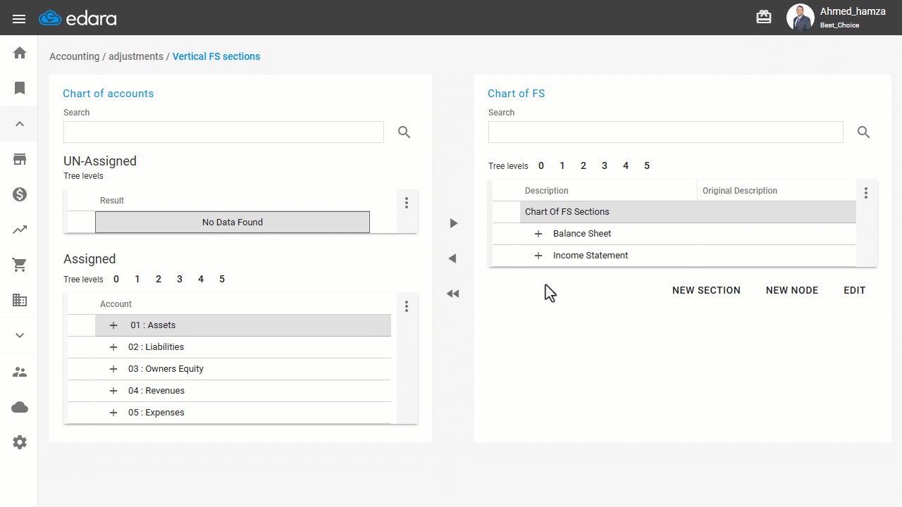 Fourth: Completing the Income Statement Setup — Click on "Update".