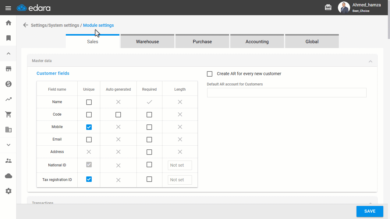 1- Enable the “Allow editing stock items serials in work orders” Setting — Click on “Save”.