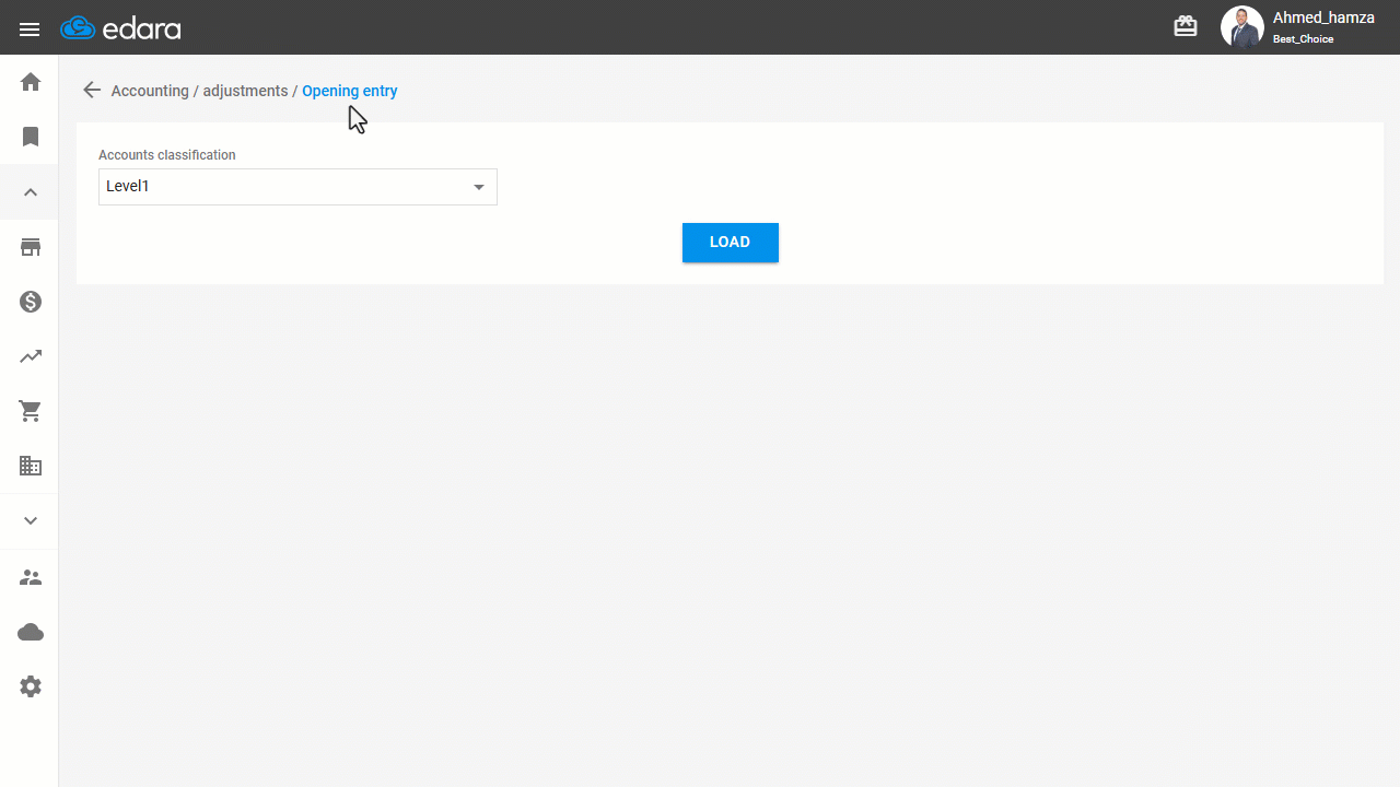 1- Inserting the Opening Entry Manually — 6- Click on “Save”.