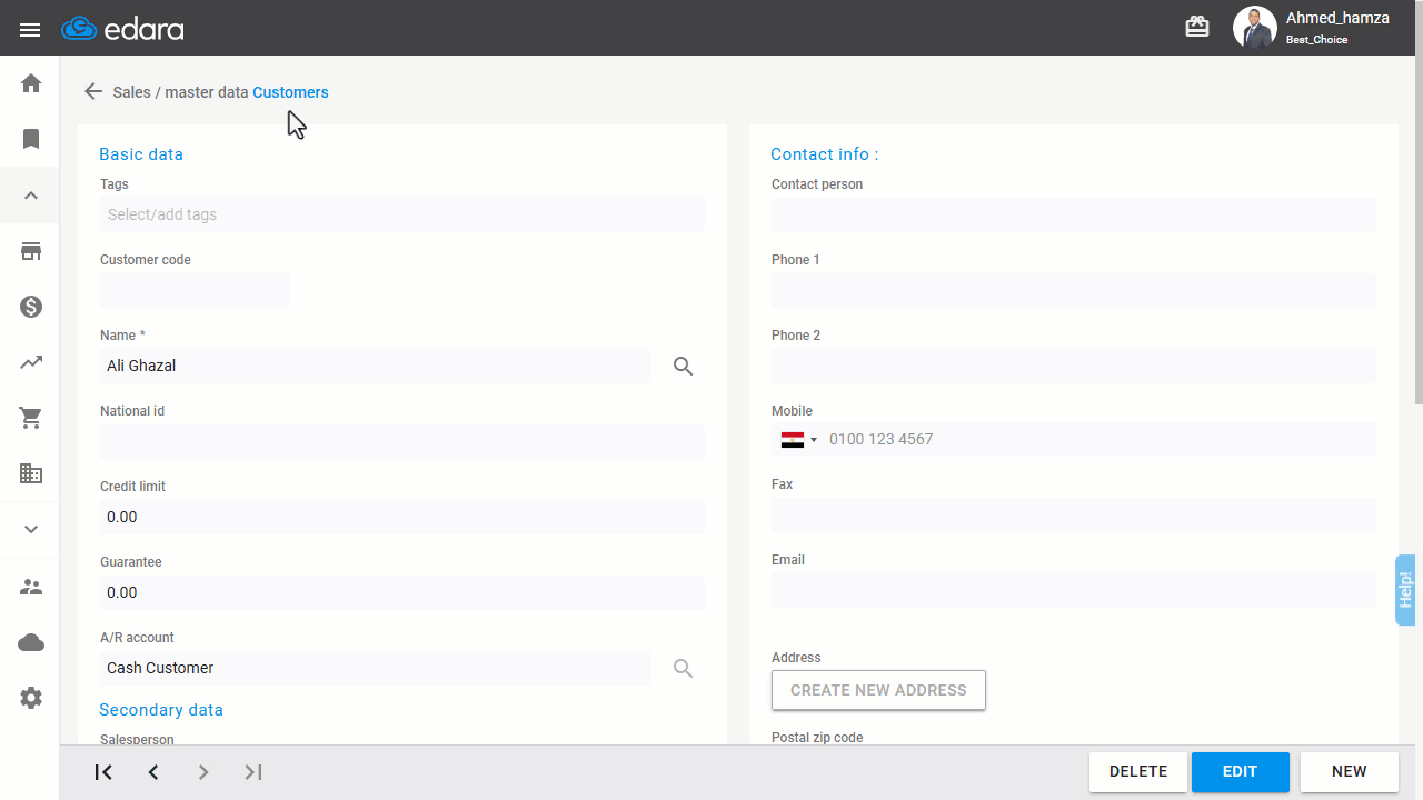 Generating an Account Ledger for a Customer Linked to an AR Account — Click on “Generate”.