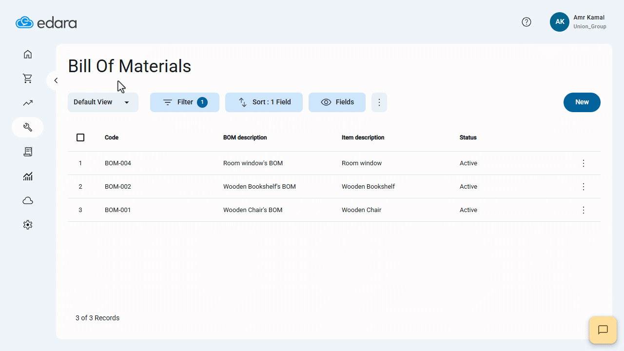 Grant Editing Permission to the Bill of Materials — Click on "Save".