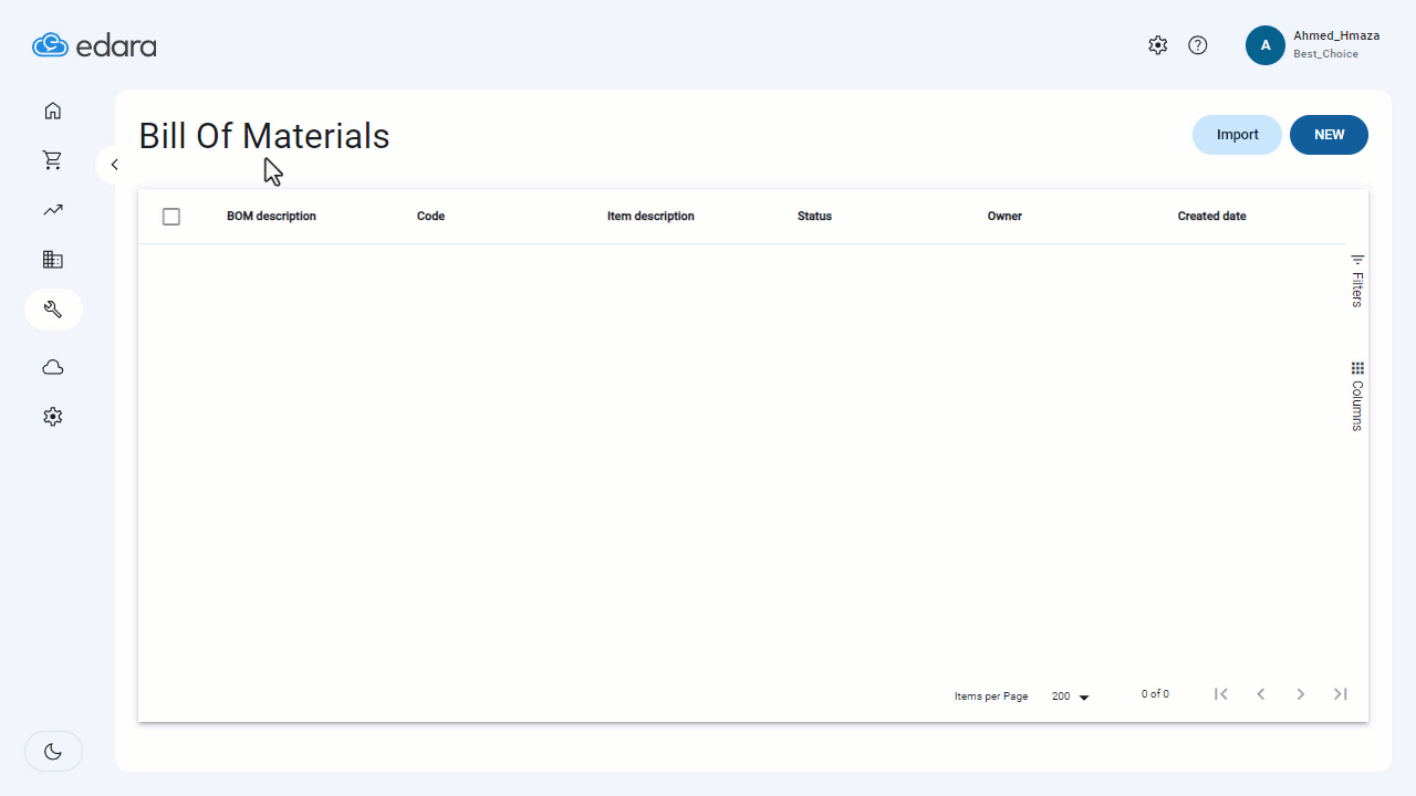Creating a Bill of Materials (BOM) — Click on “Save”.