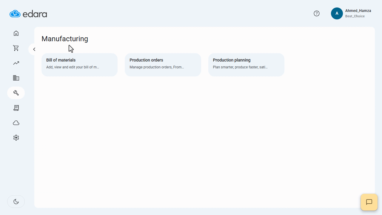 Recording Unused Raw Materials — Click “Complete”.