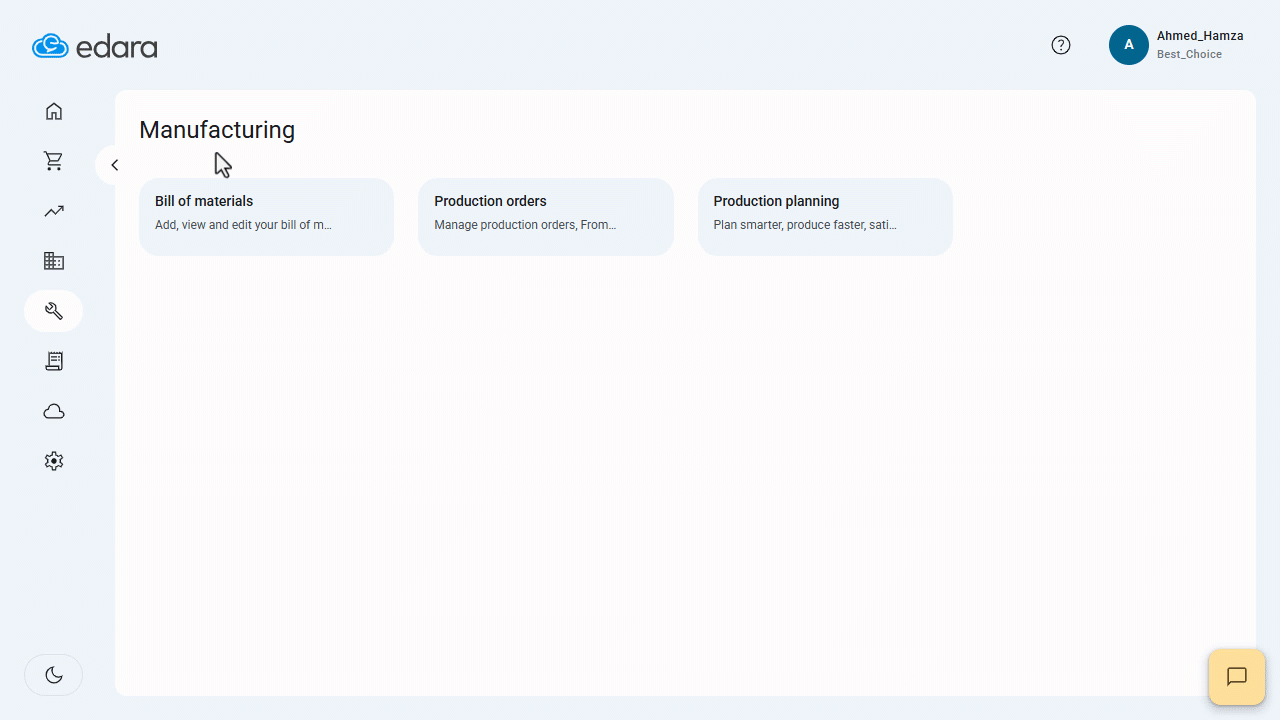 Creating a Partial Production Order — Click "Produce."