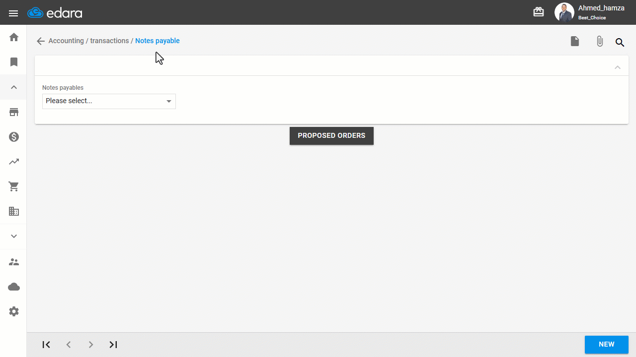 Creating a Notes Payable Document — Click on “Save”.
