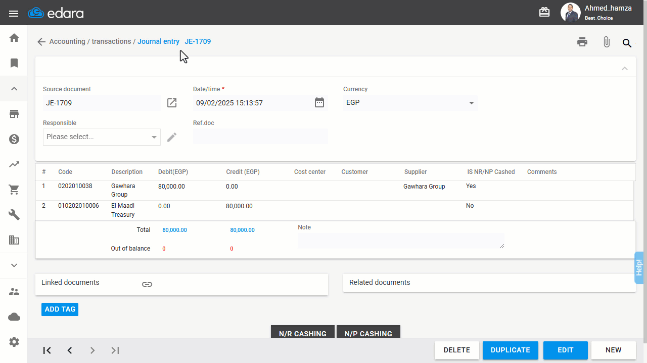 2- From Journal Entry — You can verify the successful settlement by checking the "IS NR/NP Cashed" column, where the status…