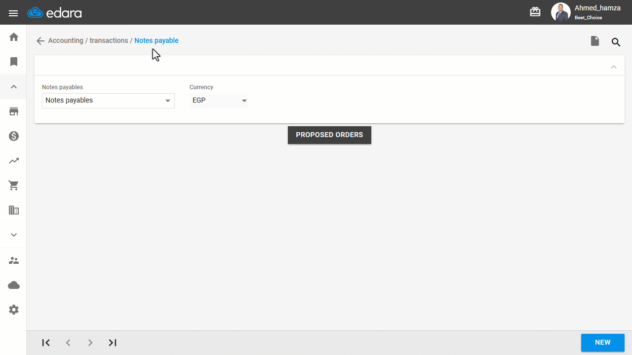 Editing a Note Payable Document — Click on “Save”.