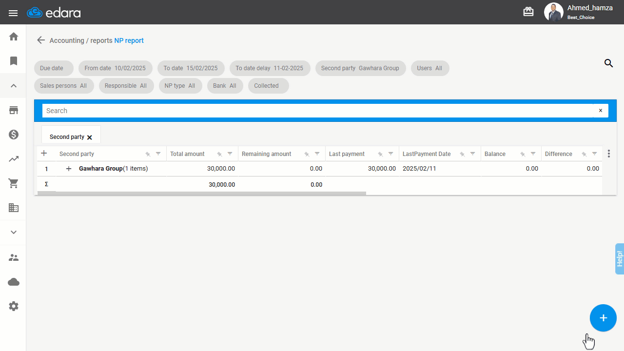 Steps to Cancel the Payment of Notes Payable — Click on "Generate".