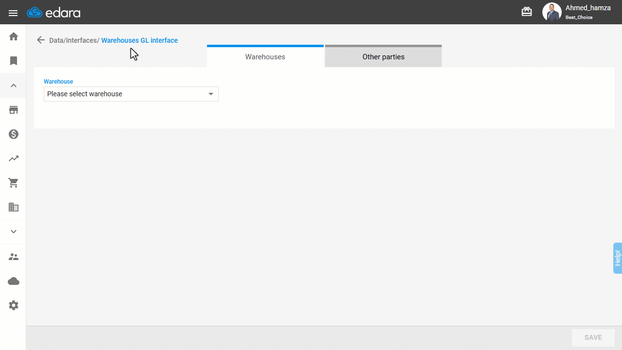1- Ensuring the Warehouse is Linked to a Received Discount Account — Click on “Save”.