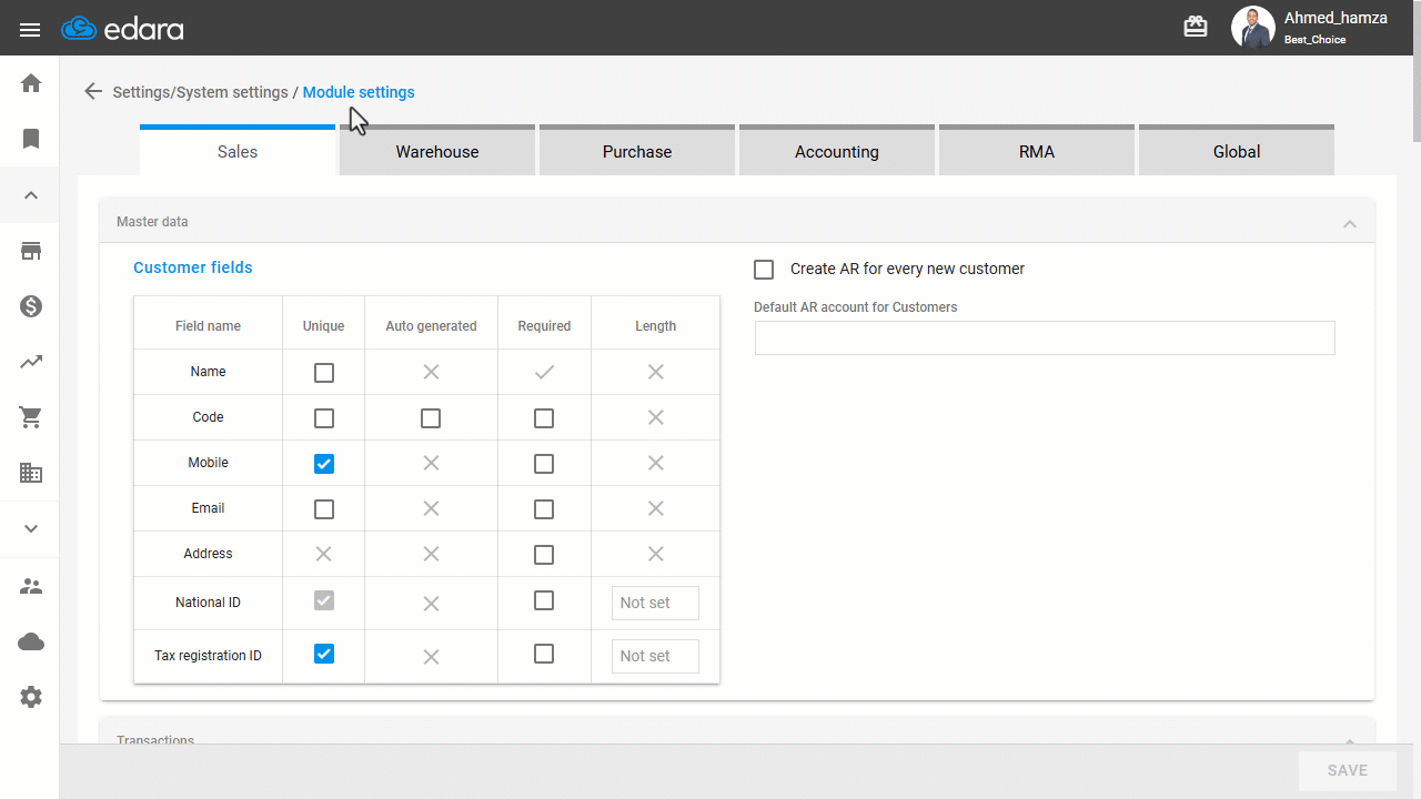 1- Allowing Purchases from Related Suppliers Only — Click on “Save”.