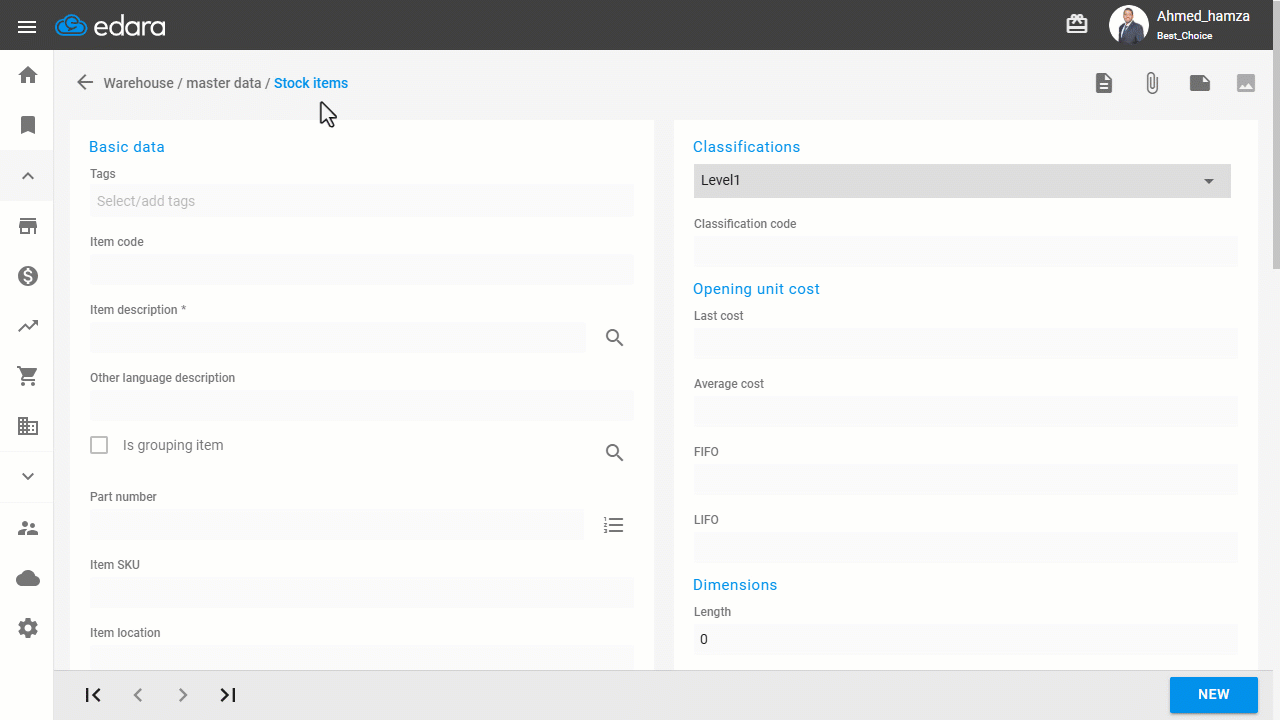2- Linking the Stock Item to one or more Suppliers — Click on “Update”.