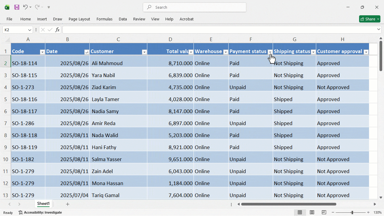 Bulk Paste Support in the Payment page — Click on “Pay”.
