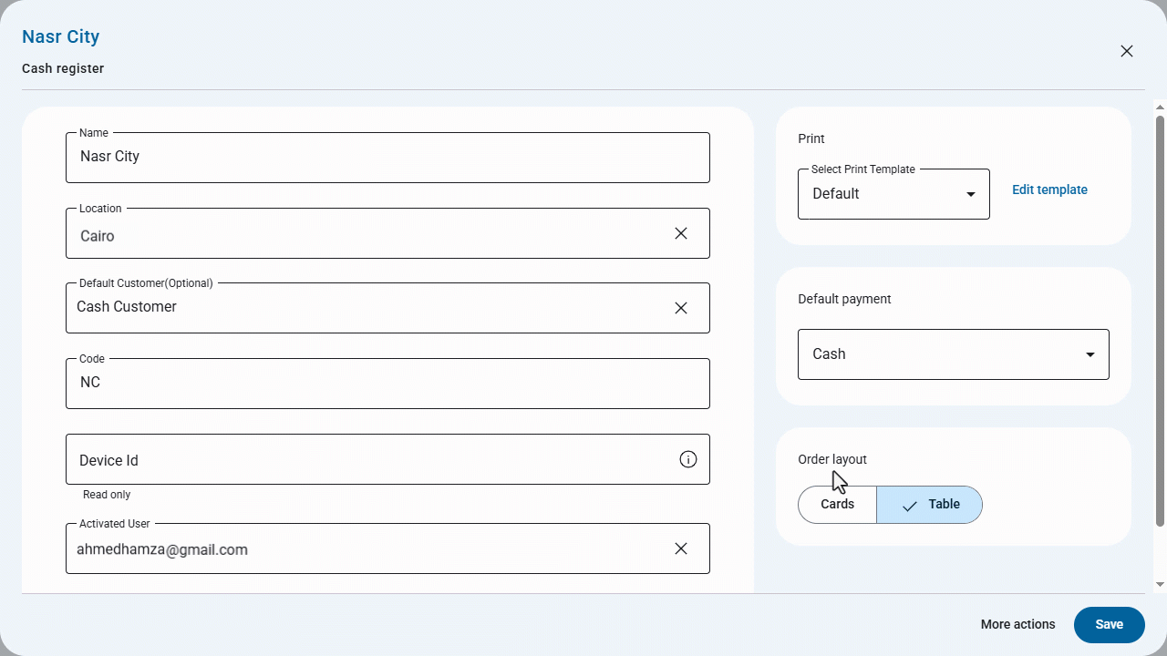 1: Cards Layout, — Search for the products you want to include and add them to the cards.