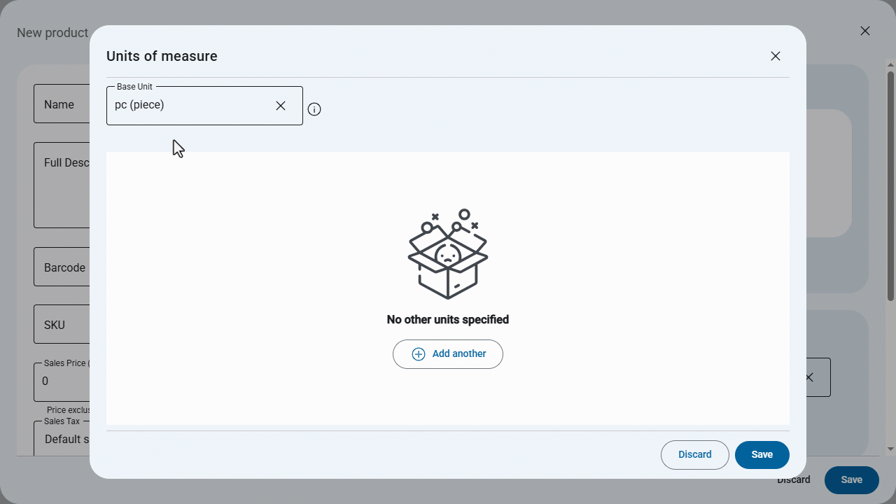 Creating Units of Measure for Products in POS — Click on “Save”.