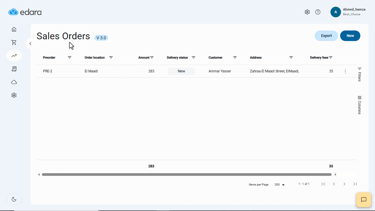 Updating the Pre-order Delivery Status — Click on "Save".