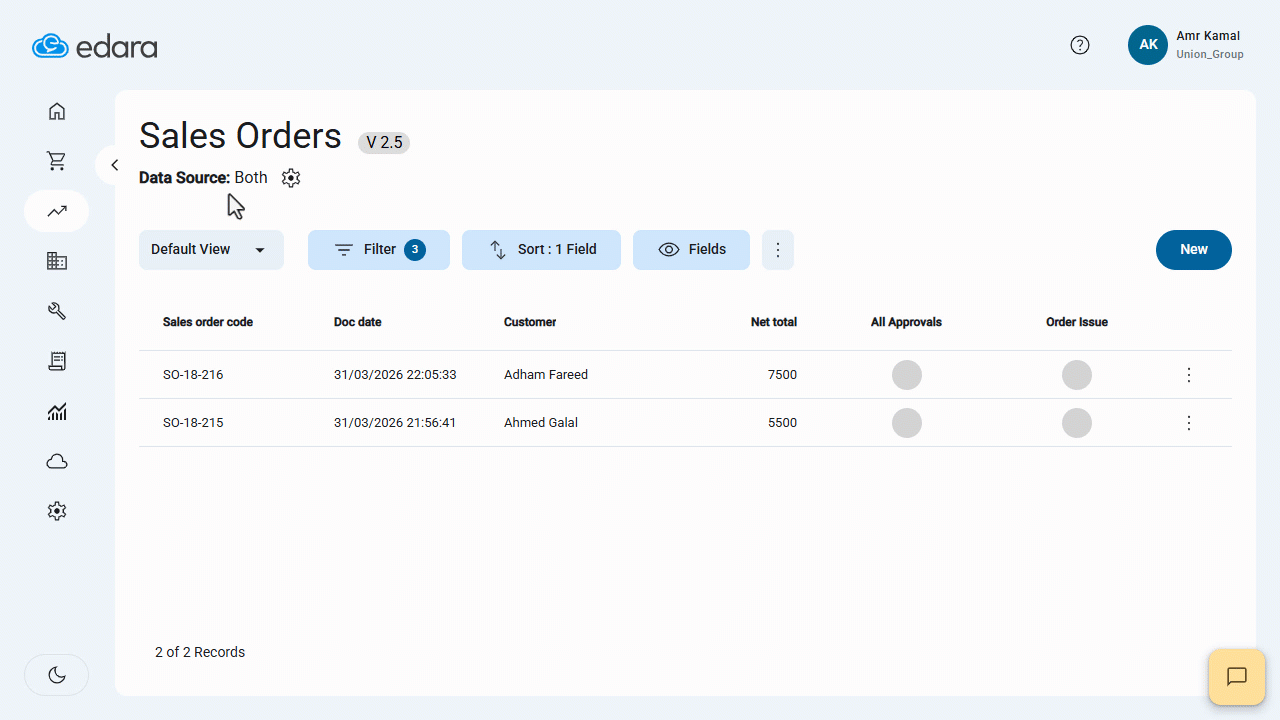 Approving and Issuing Sales Orders from POS — Click on “Approve & Issue”.