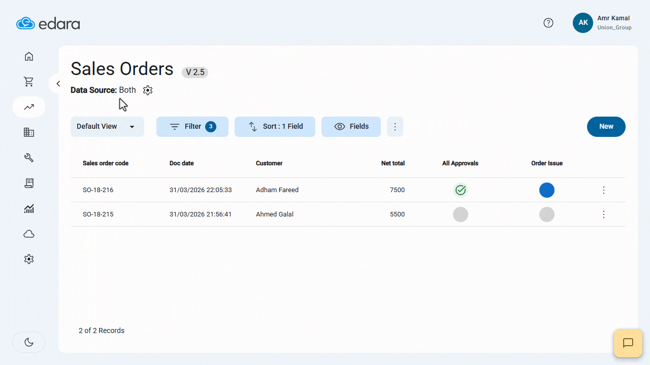 Approving and Issuing Sales Orders from POS — Click on “Approve & Issue”.