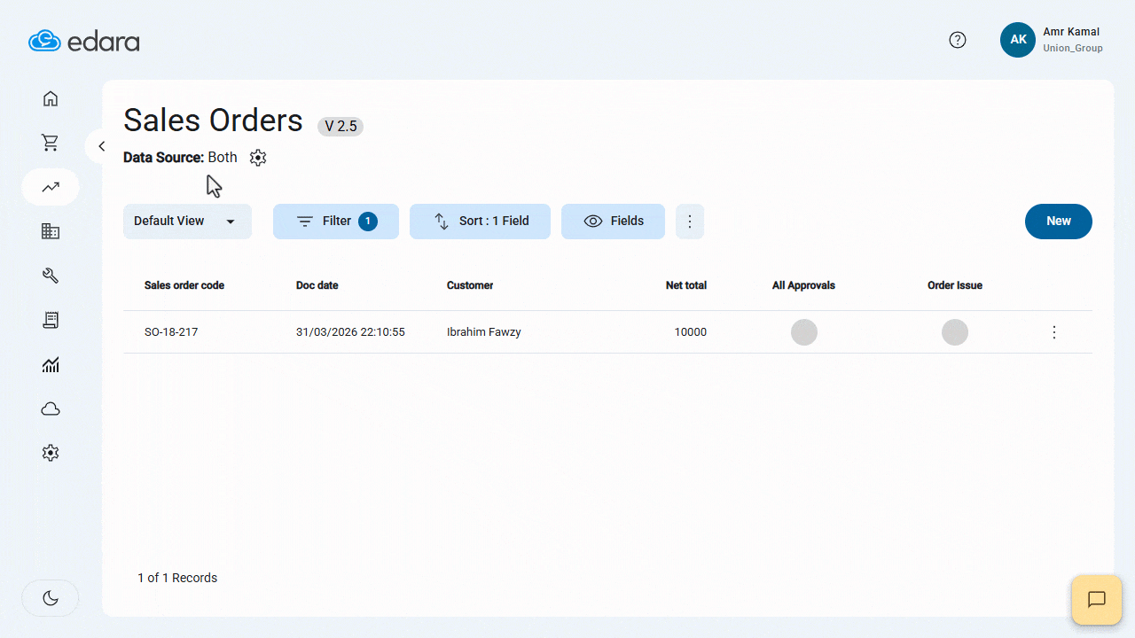 Approving and Issuing Sales Orders from POS — Click on “Approve & Issue”.