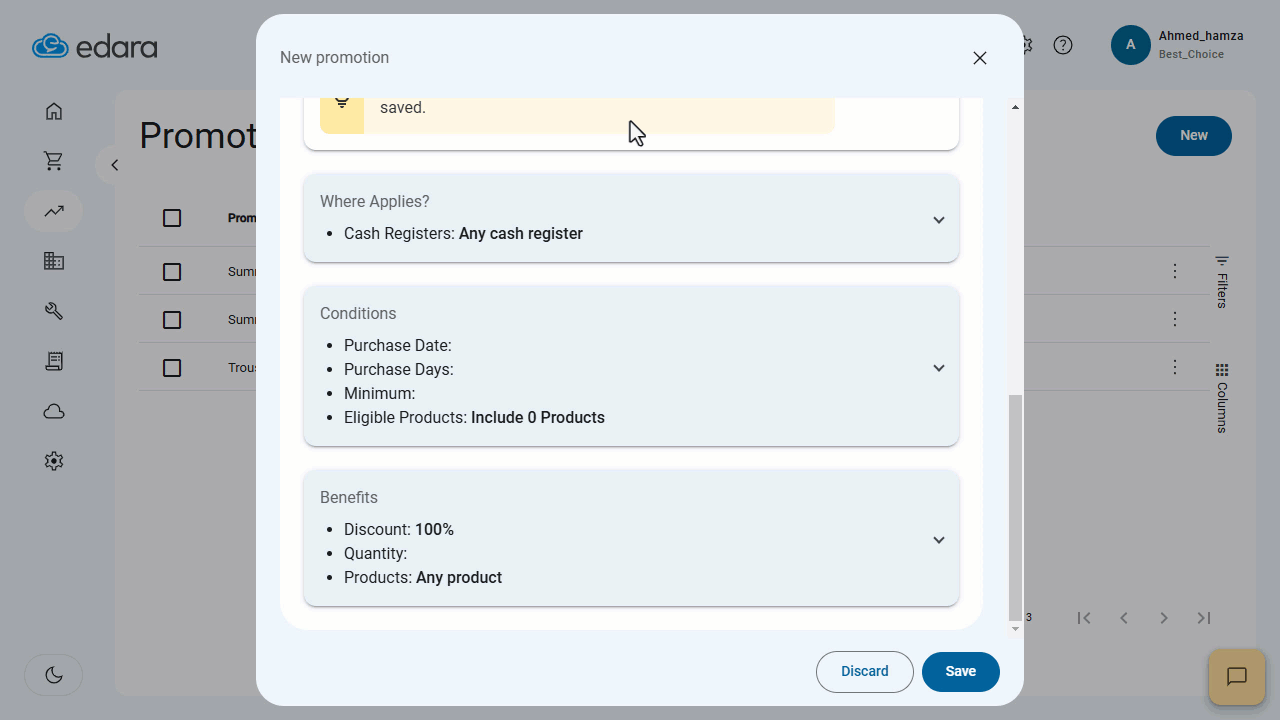 Creating a "Buy X Get Y" Promotion — Exclude: Apply the promotion to all products except those you specify.