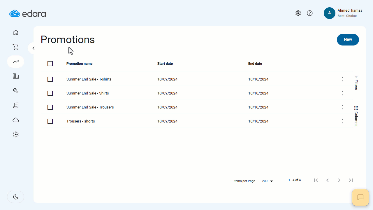 Creating a "Product Discount" Promotion — Select the promotion type: Product Discount.