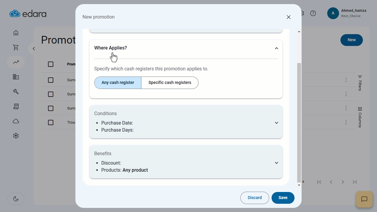 Creating a "Product Discount" Promotion — Click on “Save”.