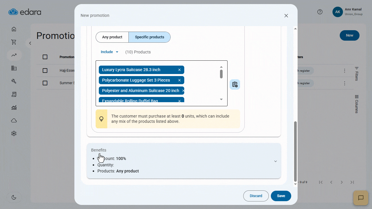 Adding Multiple Products in Bulk When Creating Promotional Offers — Click on “Save”.