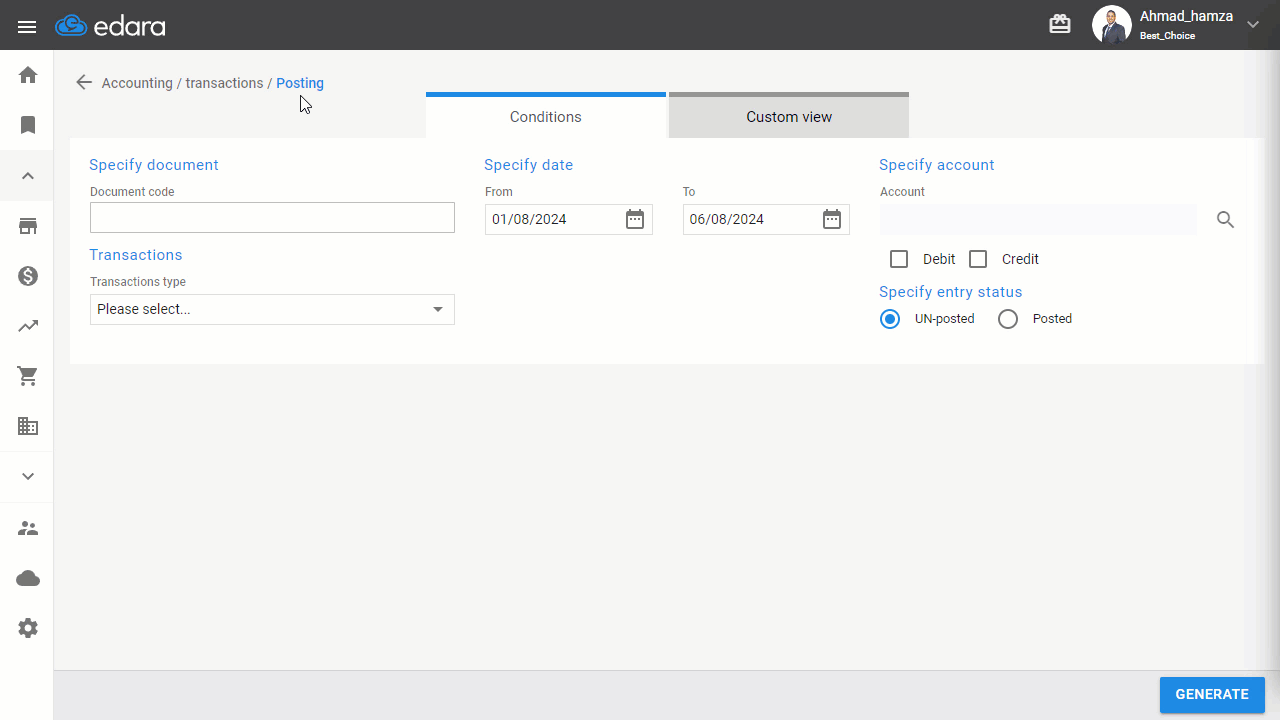Posting Entries After Reviewing Them — Click "Post”