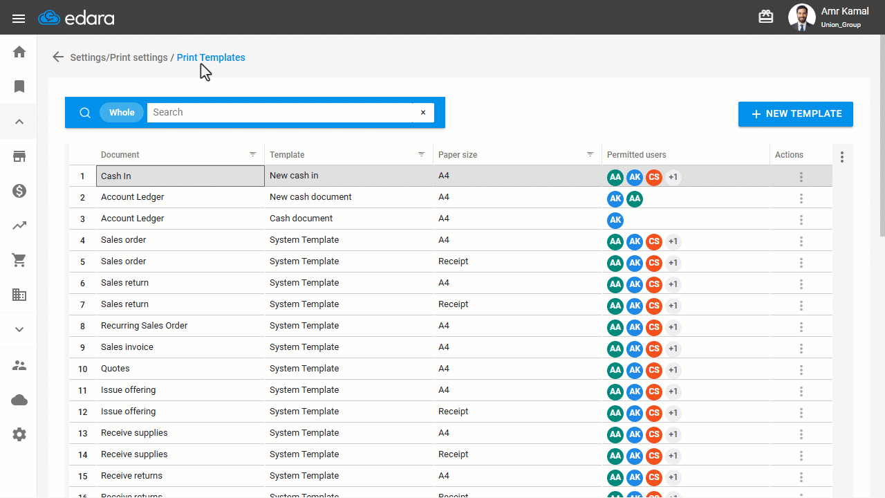 Displaying the Account Balance on Printed Cash Documents — When printing the cash document, select the print template you…