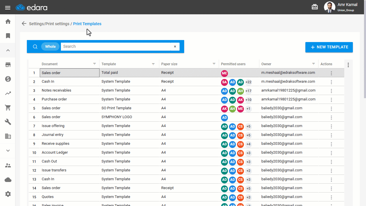 Creating Print Templates — Click on “Save”.