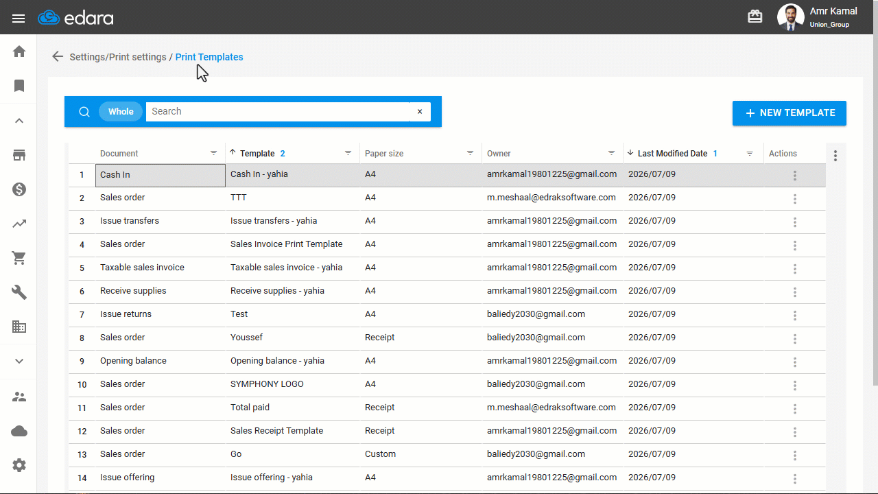 Granting/Revoking Permission to Use a Print Template — If the print template was created using "Advanced Mode", after…