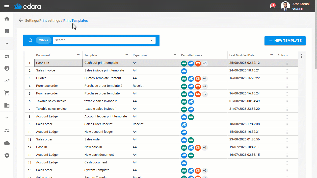 Displaying the Total by System Currency When Printing Cash In/Out Documents — Click on “Save”.